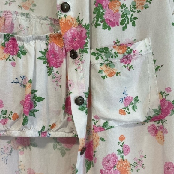2pc - No Boundaries' Floral Button  Front Shirt with Bralette - Picture 6 of 13